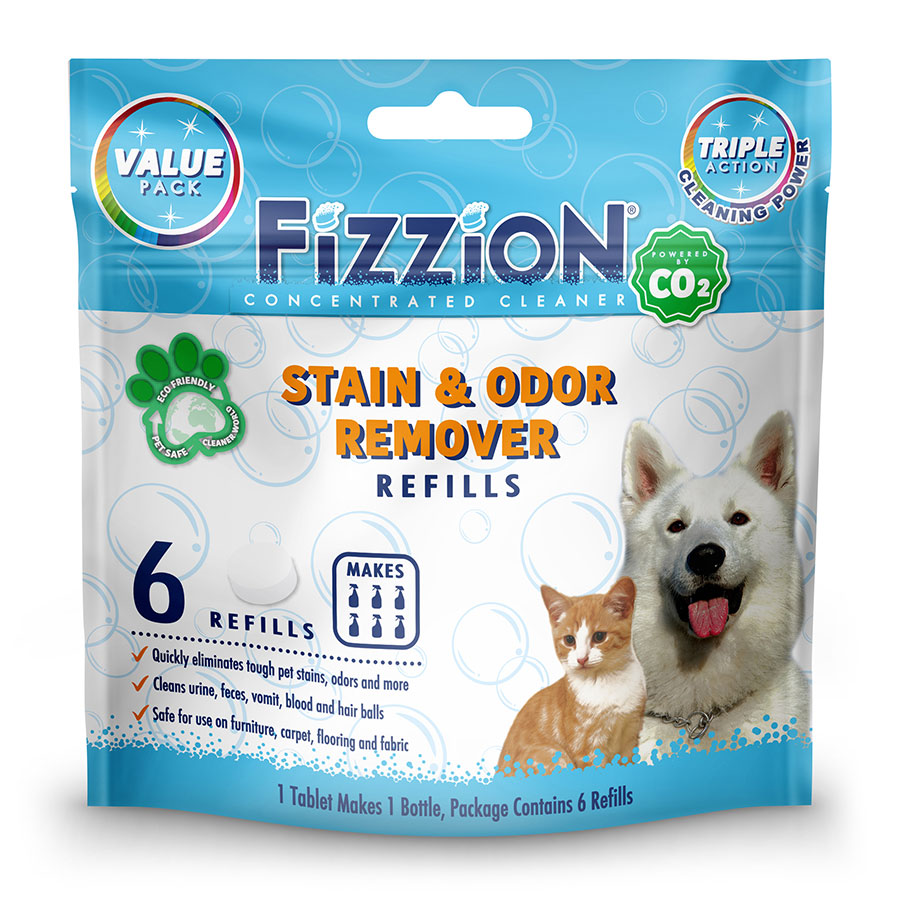 Fizzion Pet Stain and Odor Removers – 6 Refill Pouch